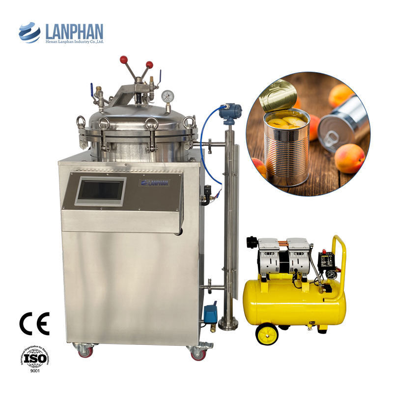 Volledig automatische retortsterilisator met 100L 150L capaciteit en stoom- en waterbadsterilisatie