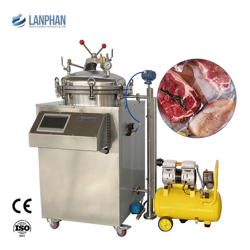 Volledig automatische retortsterilisator met 100L 150L capaciteit en stoom- en waterbadsterilisatie