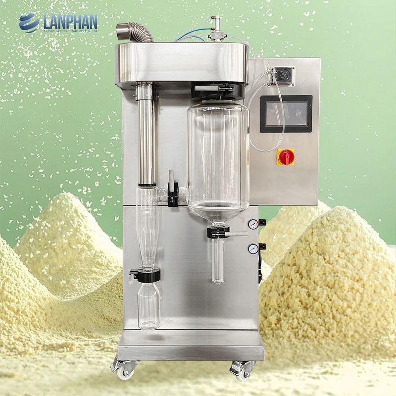 Lab Scale Mini Spray Dryer Machine met 2000mL/H Verdamping en SUS304 Materiaal voor Proteïne Wei Detergent Poeder