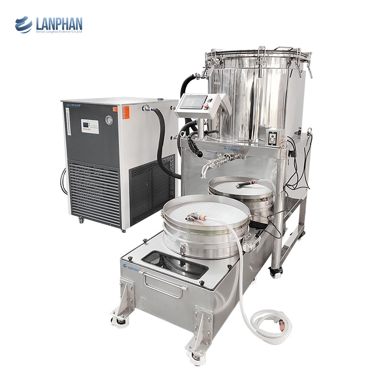 IJswater Bubble Hash Trichome Separator Machine 75 Gallon Koeloppervlakte 1,35m2