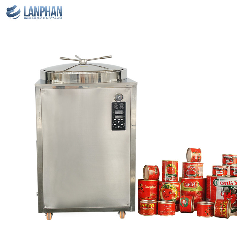 230L Verticale Sterilisator 8KW Stoom Verticale Autoclaaf Met Handwiel Voor Champignonsubstraat