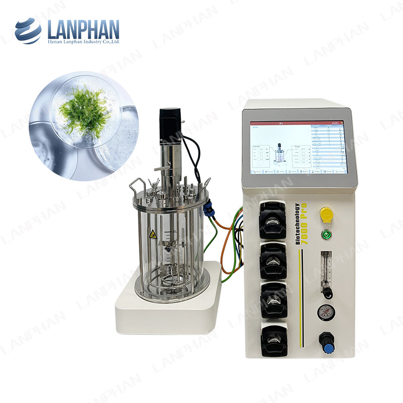 5l dierlijke celcultuur bioreacteur autoklaafbaar glas bioreacteur microbiële fermentator