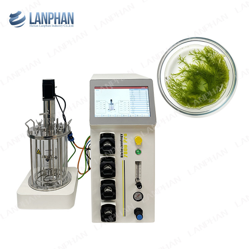 Mini-microbiële / bacteriële fermentator bioreactor 1l Lab fermentator bioreactor voor algen