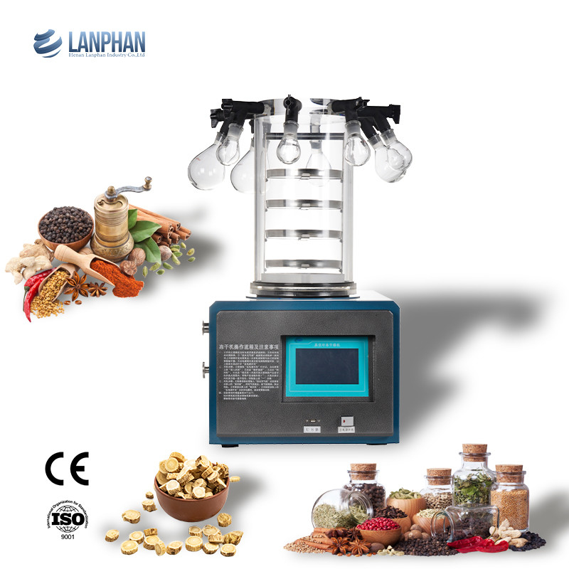 0.1m2 3-4kg Mini Lab Freeze Dryer Lyophilizer Freeze Dryer machine met Vacuümpomp