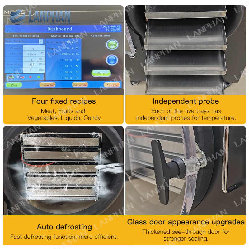 HFD-5 4-6KG / batch Kleine vriesdroger voor thuis Mini vacuüm vriesdroger