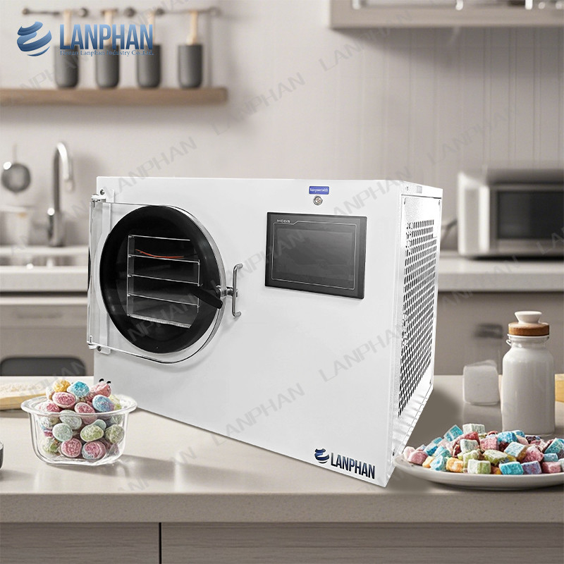 Kleine grootte Voedsel Fruit Melk Farmaceutische Lyophilizer Vriesdrogemachine Voor Thuis