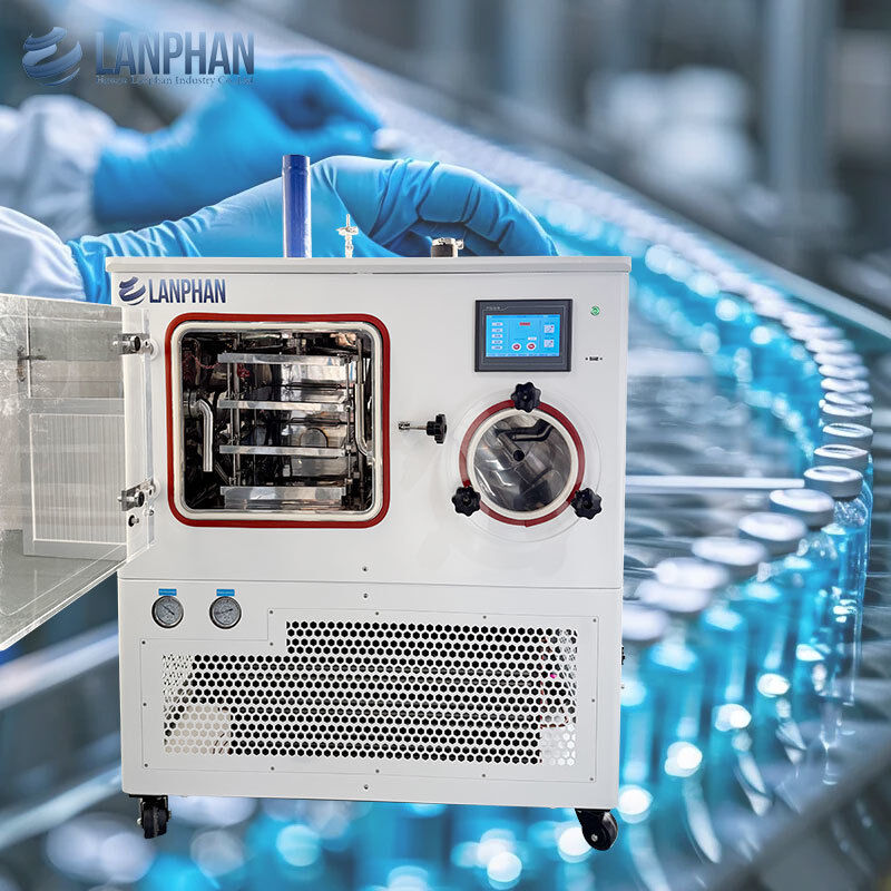8kg/Batch Industriële Laboratorium Vriezerdroger Lyofilisator voor Microbiële Producten