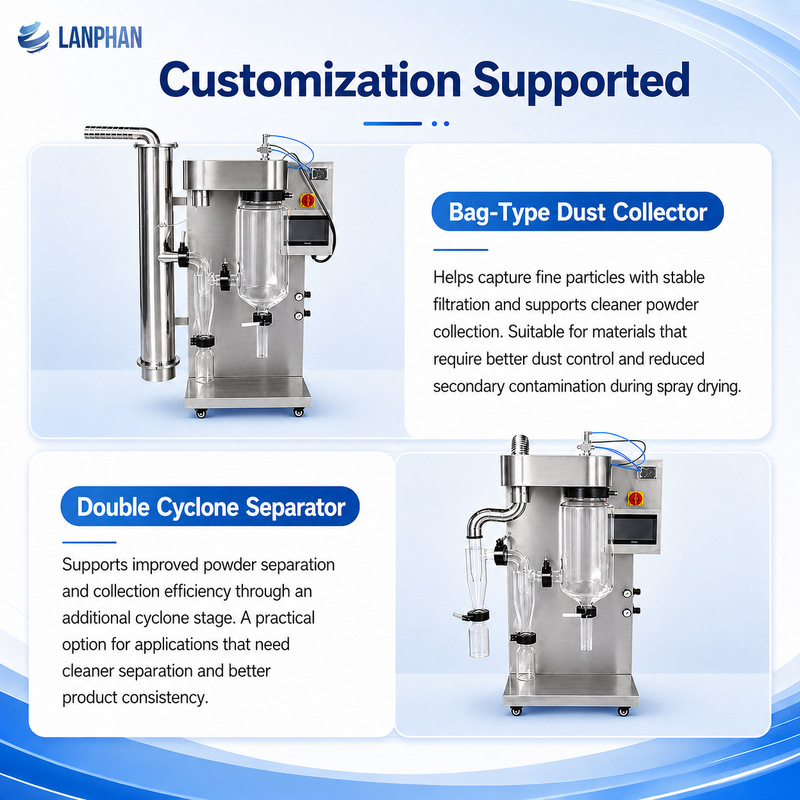 2L/H Compact Lab Spray Drying Machine met touchscreen besturing te koop