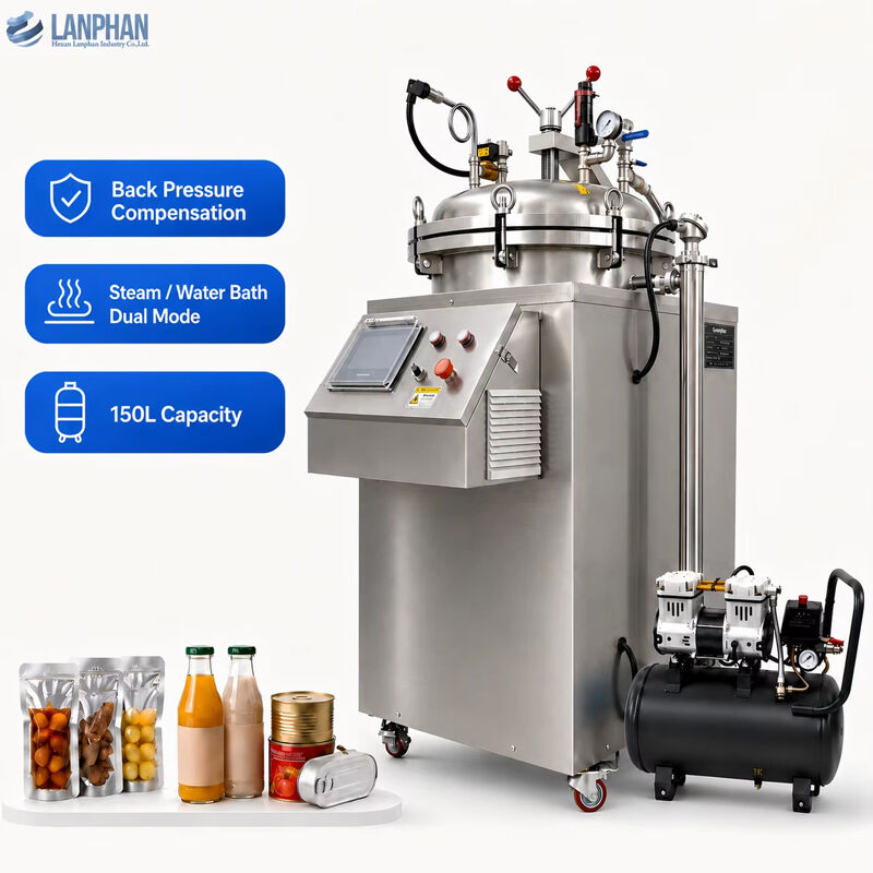 75L/100L/150L Can Jars Retort Sterilisator Kleine Retort Machine In Voedselindustrie