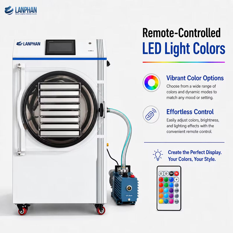 Commercial 10-12kg/Batch Vacuum Freeze Dryer Lyophilizer with 15Pa Vacuum Degree for Food Processing