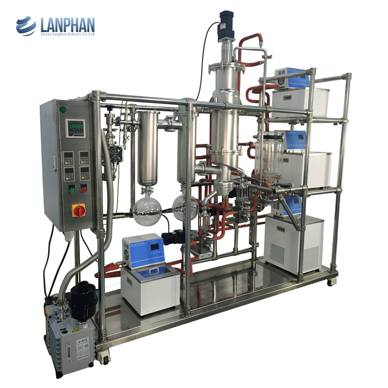 15-30 l/u veegde van het het Glasroestvrije staal van de Filmevaporator Moleculair de Eenheidslaboratorium af