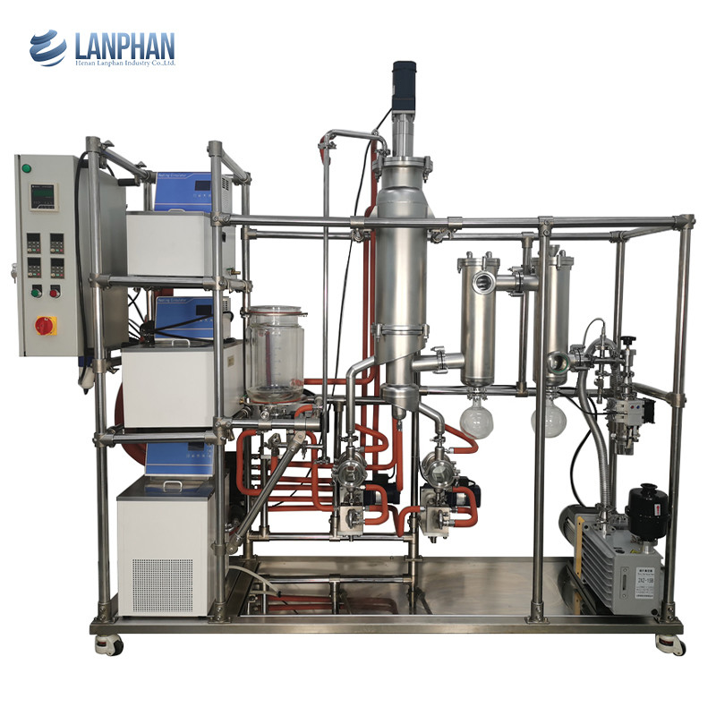 15-30 l/u veegde van het het Glasroestvrije staal van de Filmevaporator Moleculair de Eenheidslaboratorium af
