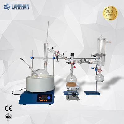 De Gefractioneerde distillatieuitrusting 5L van de laboratorium Vacuüm Korte Weg