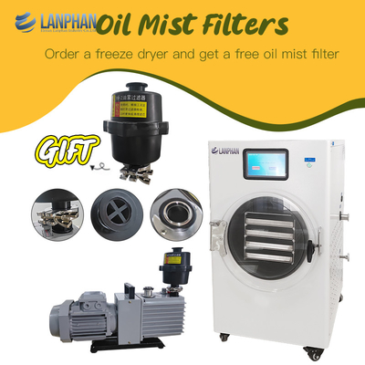 Vacuümvriesmachine Huisvriesdrogers Voedingsmiddelendrogingsapparatuur met olie mistfilter