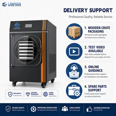 Compact 0.5m2 Vacuum Freeze Dryer with 4-6KG Input Capacity and Food-grade Stainless Steel for Small Batch Production